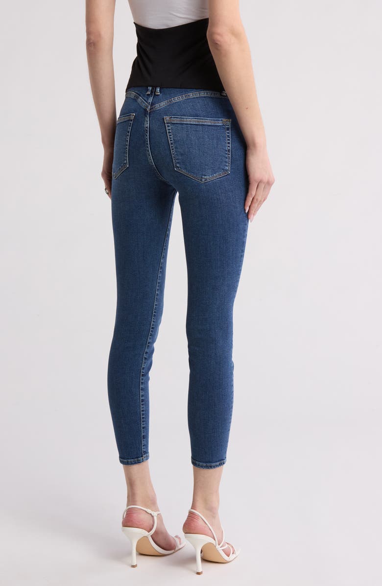 Good American Good Legs Crop Skinny Maternity Jeans, Alternate, color, Blue615