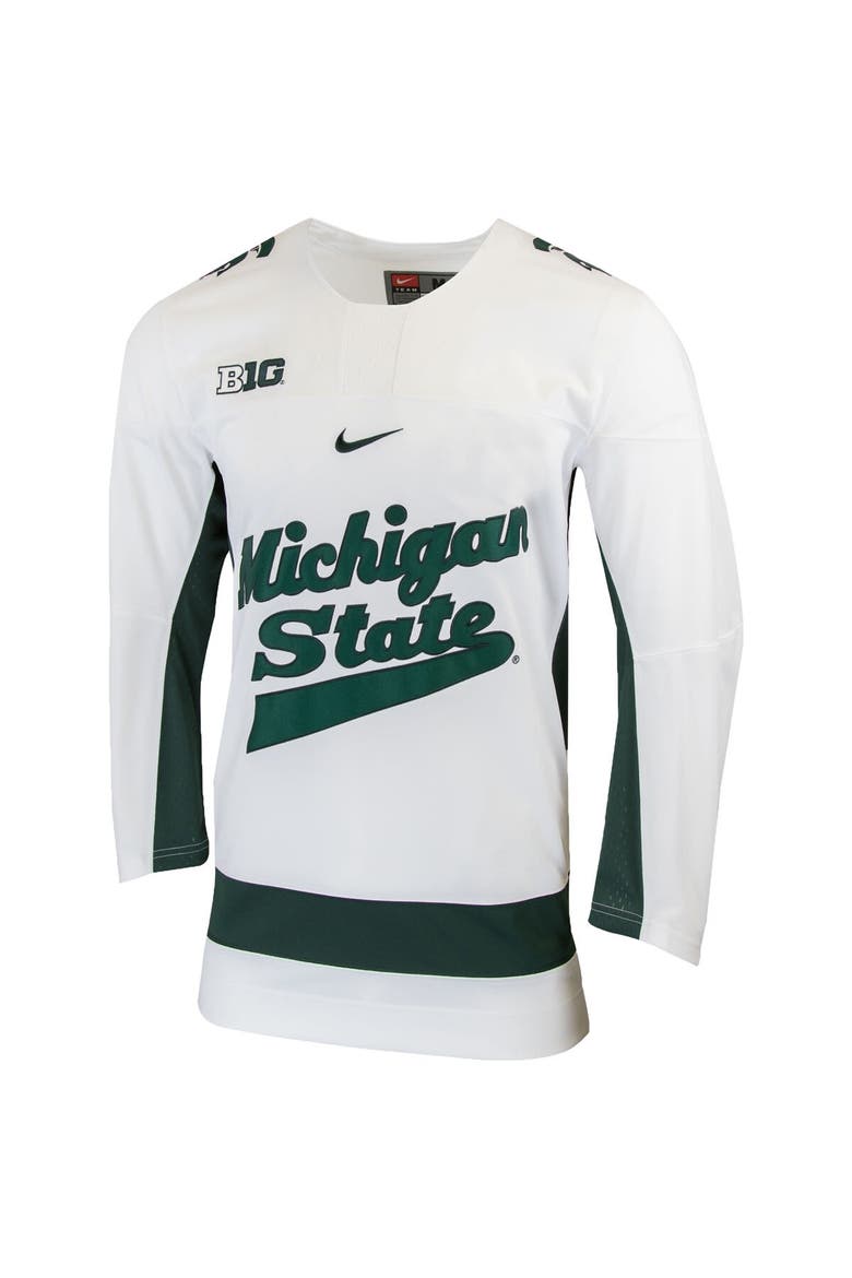 Men's Nike White Michigan State Spartans Replica College Hockey Jersey, Alternate, color, White