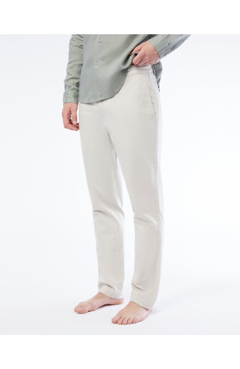 Onia Stretch Linen Traveler Pant, Main, color, Stone