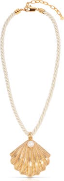Ettika Scallop Shell Pendant Necklace