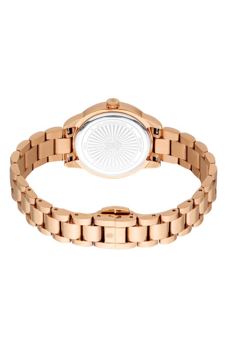 Roberto Cavalli Crystal Bracelet Watch, 30mm, Alternate, color, Rose Gold
