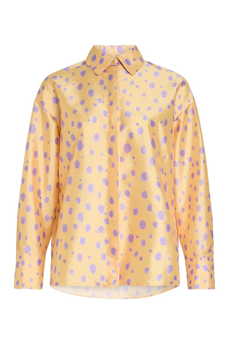 Peony Dots Top, Alternate, color, YELLOW