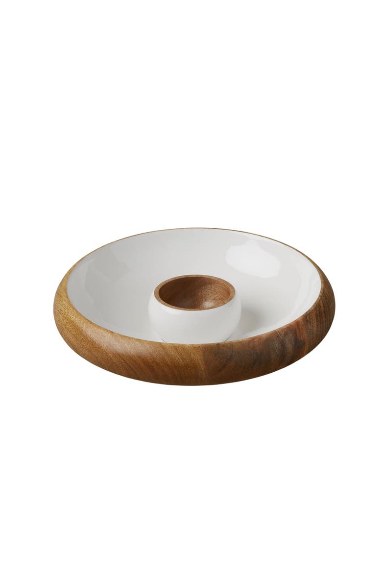 Madras Curva Chip & Dip Bowl Set, Main, color, Natural