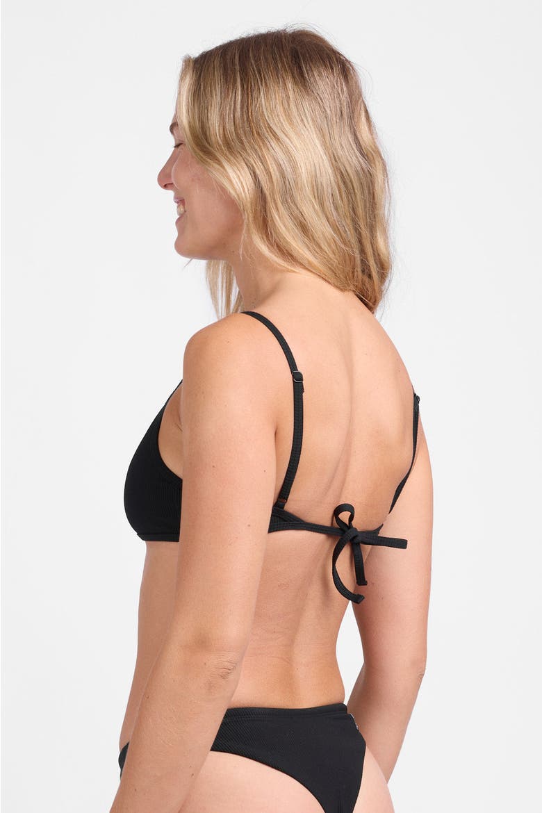 Hikari Bikini Top, Alternate, color, Black Ribbed
