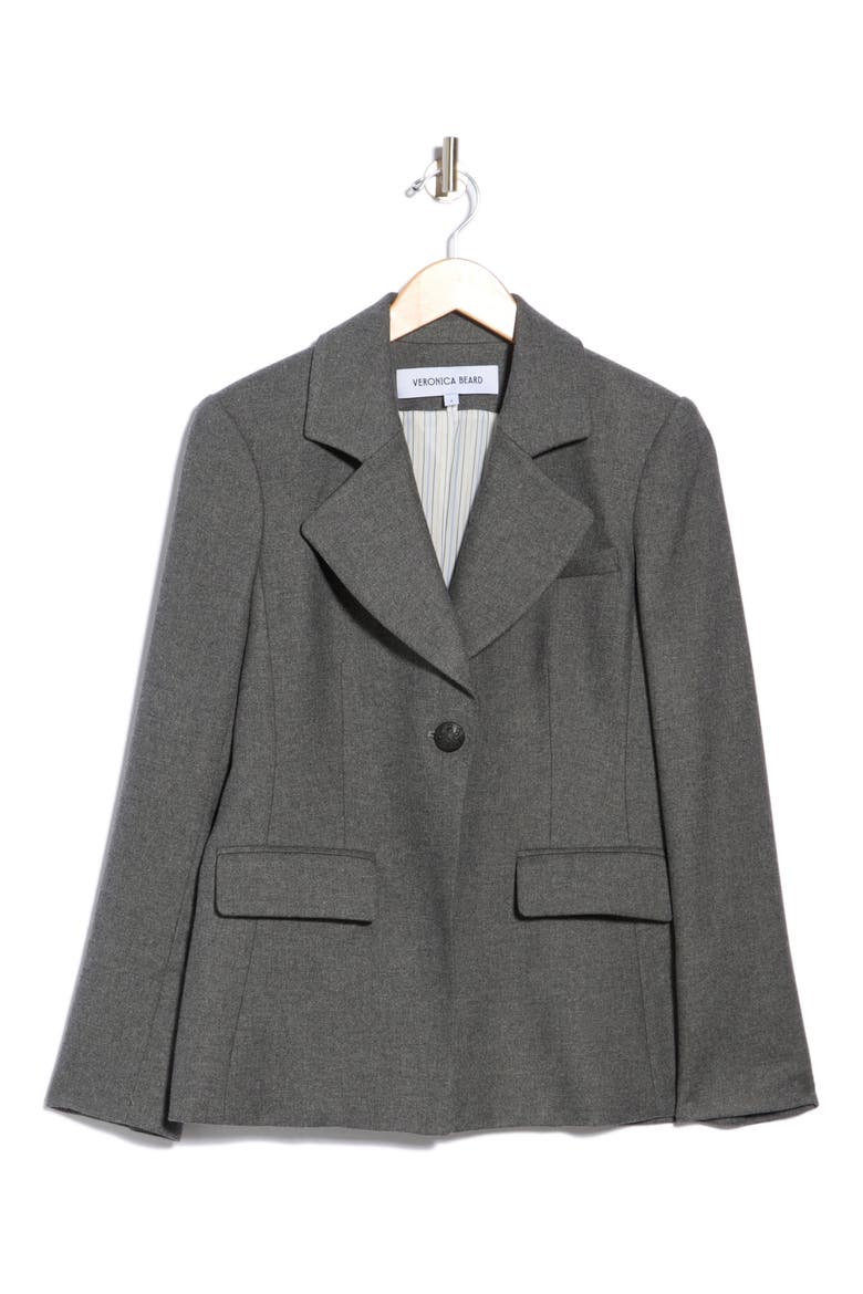 Kessler Wool Blend Dickey Blazer, Main, color, MEDIUM HEATHER GREY