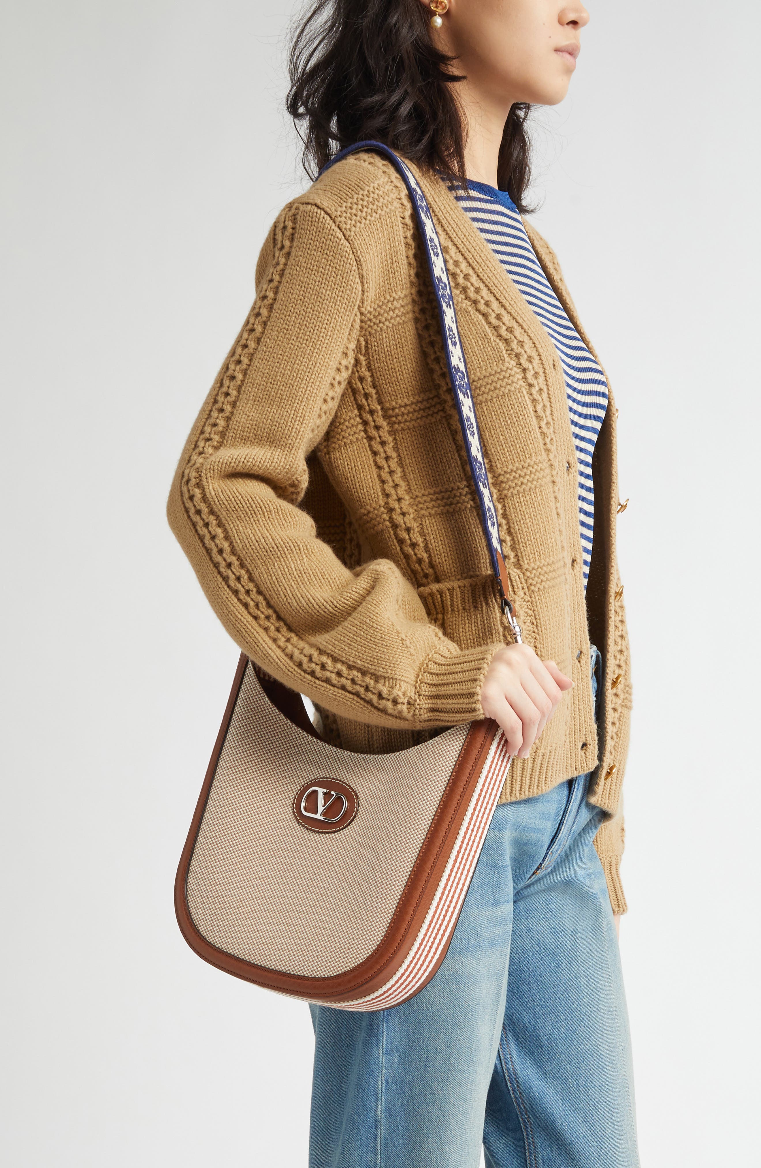 Valentino Garavani Medium New Family Hobo Bag, Alternate, color, 