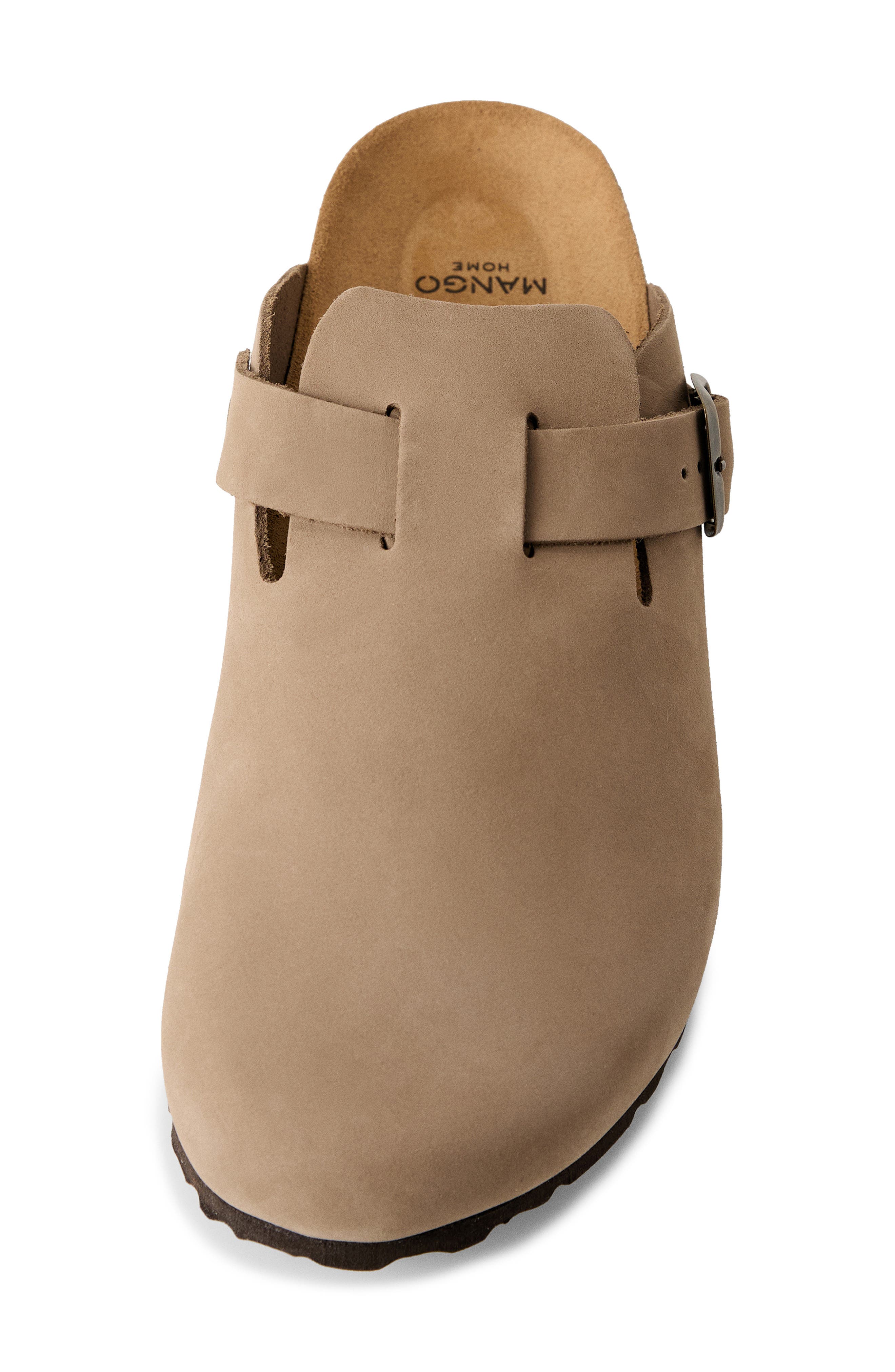 Leather Clog, Alternate, color, LIGHT/ PASTEL BROWN