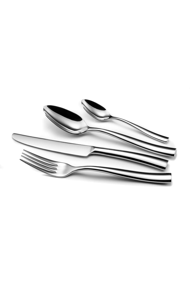 Silhouette 5 Piece Place Setting, Alternate, color, STAINLESS STEEL