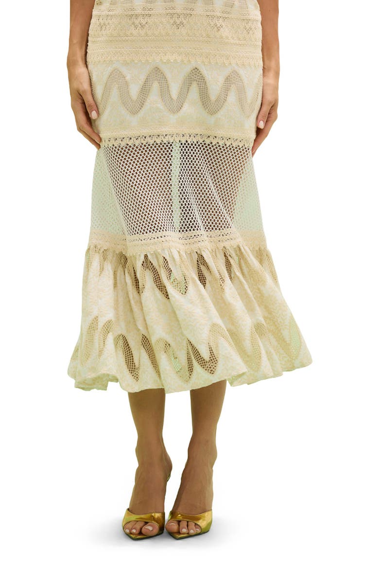Bertha Lace Midi Dress, Alternate, color, OFF WHITE