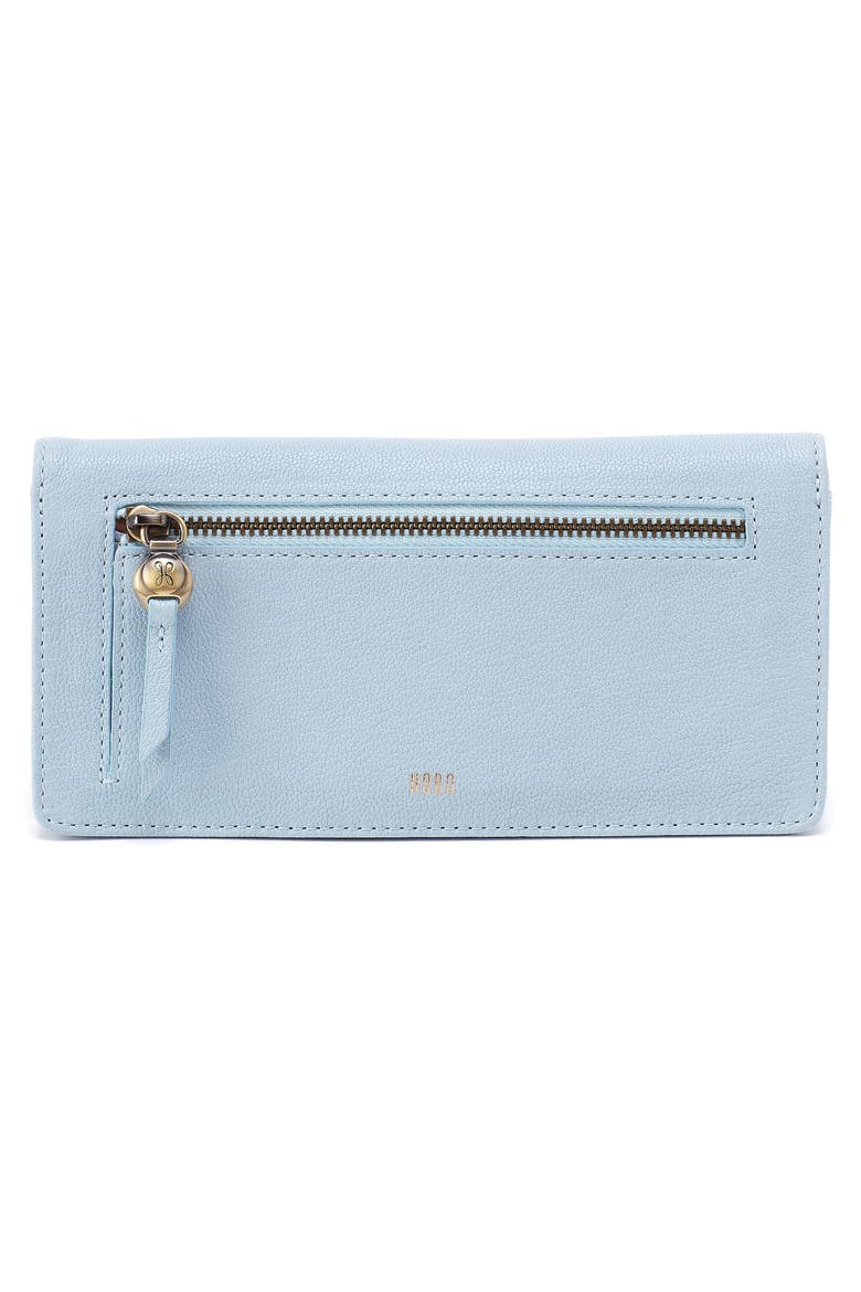 Large Hutton Leather Continental Wallet, Alternate, color, DUSTED SKY