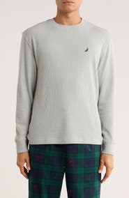Nautica Long Sleeve Waffle Knit Pajama T-Shirt