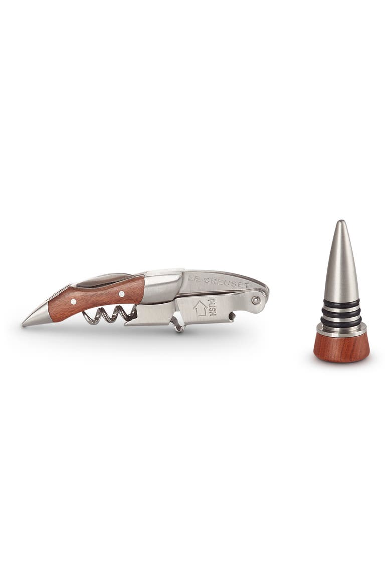 Rosewood Waiter’s Friend & Stopper Gift Set, Main, color, SILVER