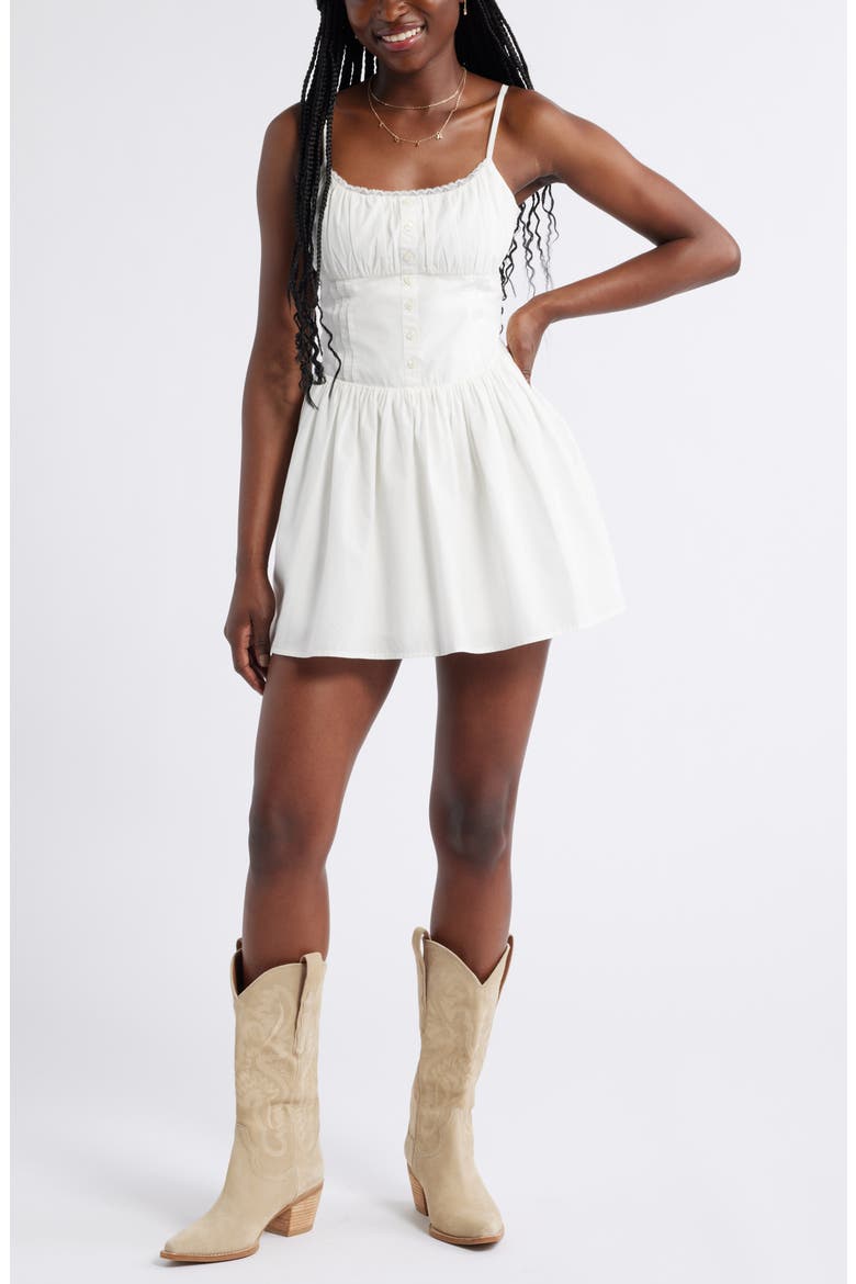 Coquette Fit & Flare Minidress, Main, color, WHITE BLANC