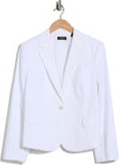 Theory Shrunken Stretch Linen Blend Blazer
