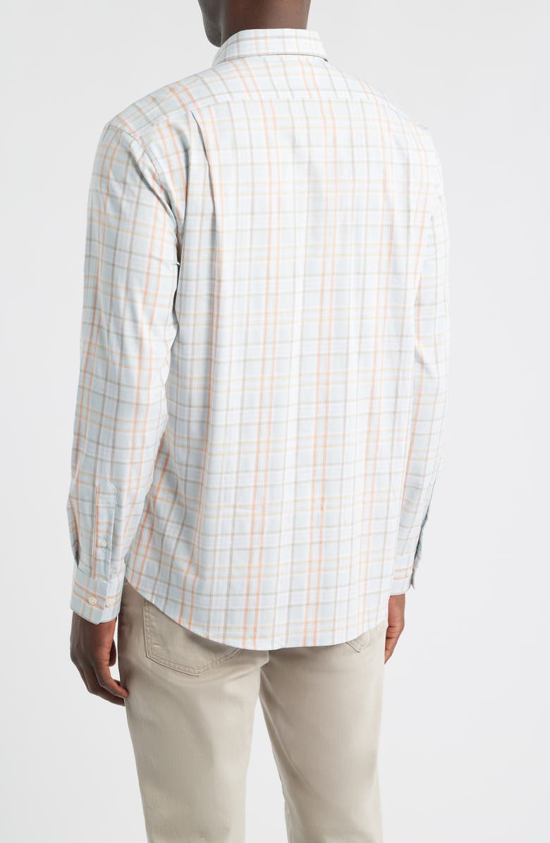 johnnie-O Texel Open Check Everyday Performance Button-Up Shirt, Alternate, color, Breeze