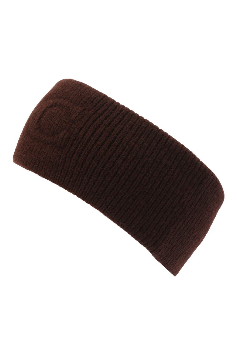 Embossed C Wool Blend Headband, Main, color, MAPLE