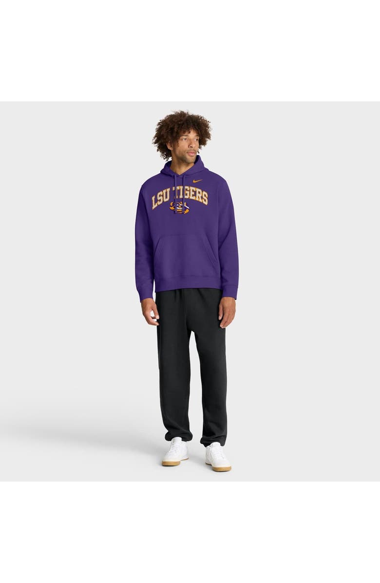 Nike Men's Nike Purple LSU Tigers Club Fleece Arch Pullover Hoodie, Alternate, color, Purple