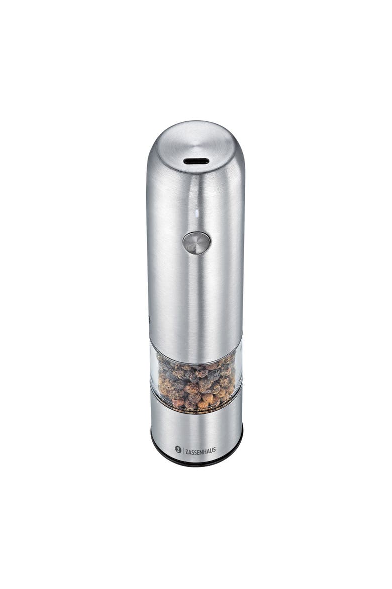 Koln Rechargeable Salt or Pepper Mill, 5.5" H x 1.5", Chrome, Alternate, color, Chrome