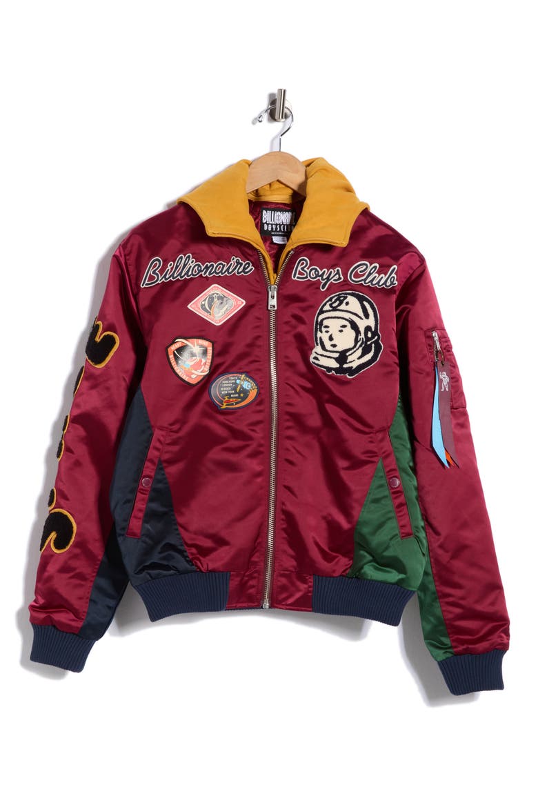 Space Suit Bomber Jacket, Alternate, color, RHODODENDRON