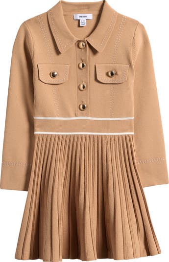 Kids' Sapna Pleated Sweater Shirtdress