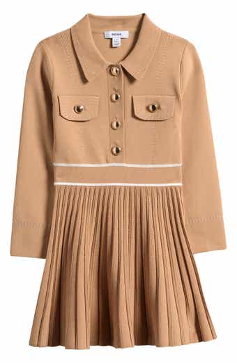 Kids' Sapna Pleated Sweater Shirtdress