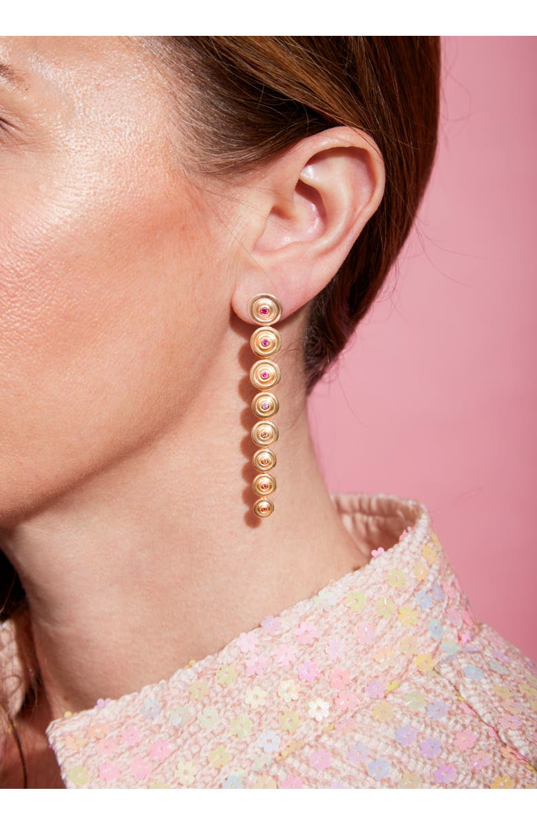 Campbell + Charlotte Evolve Shoulder Duster Earring, Alternate, color, Sapphire-Gold