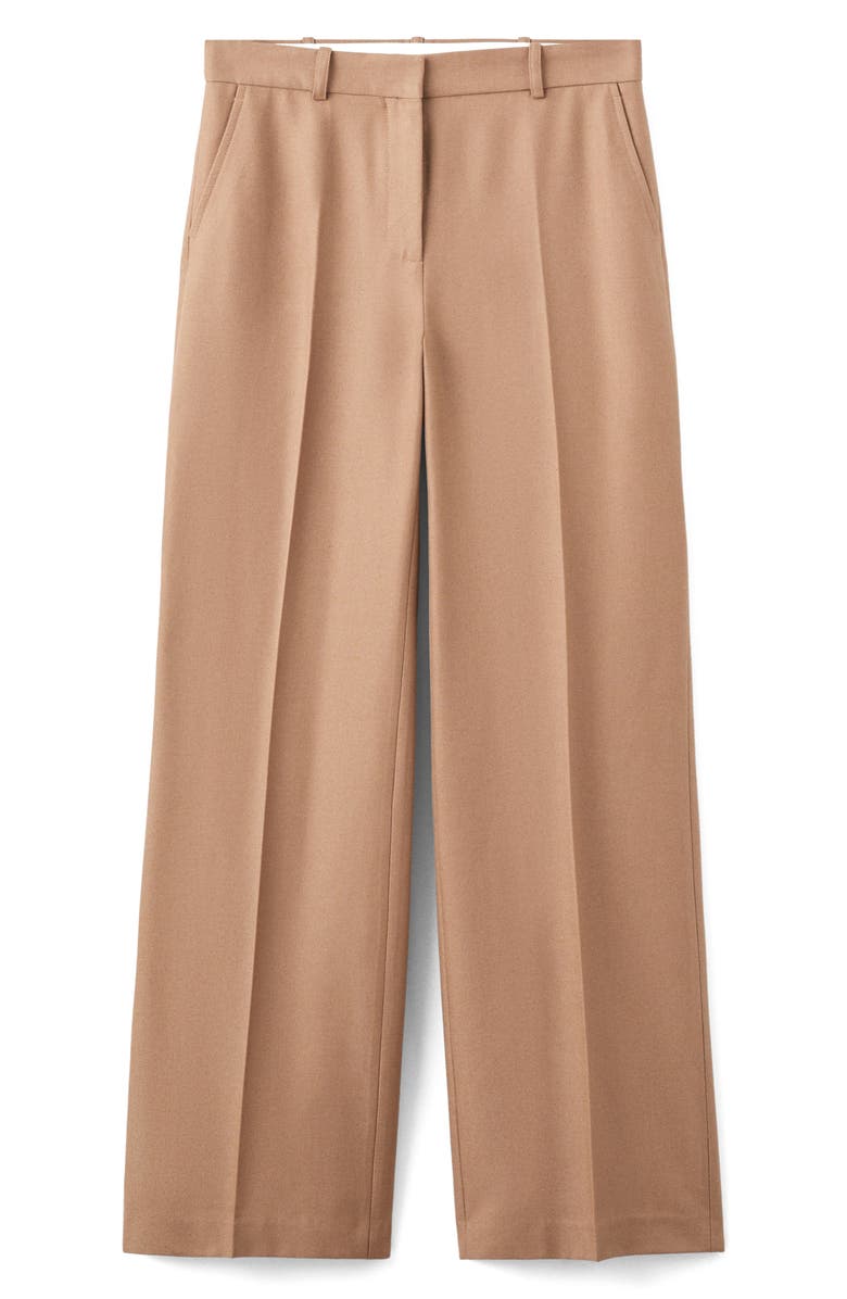 MANGO Natalie Pants, Main, color, Medium Brown