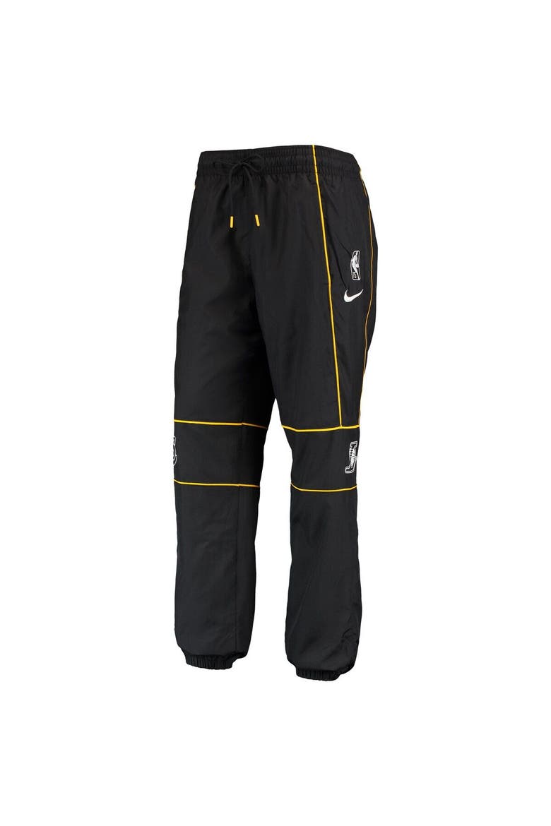 Women's Nike Black Los Angeles Lakers 75th Anniversary Courtside Woven Pants, Alternate, color, Black