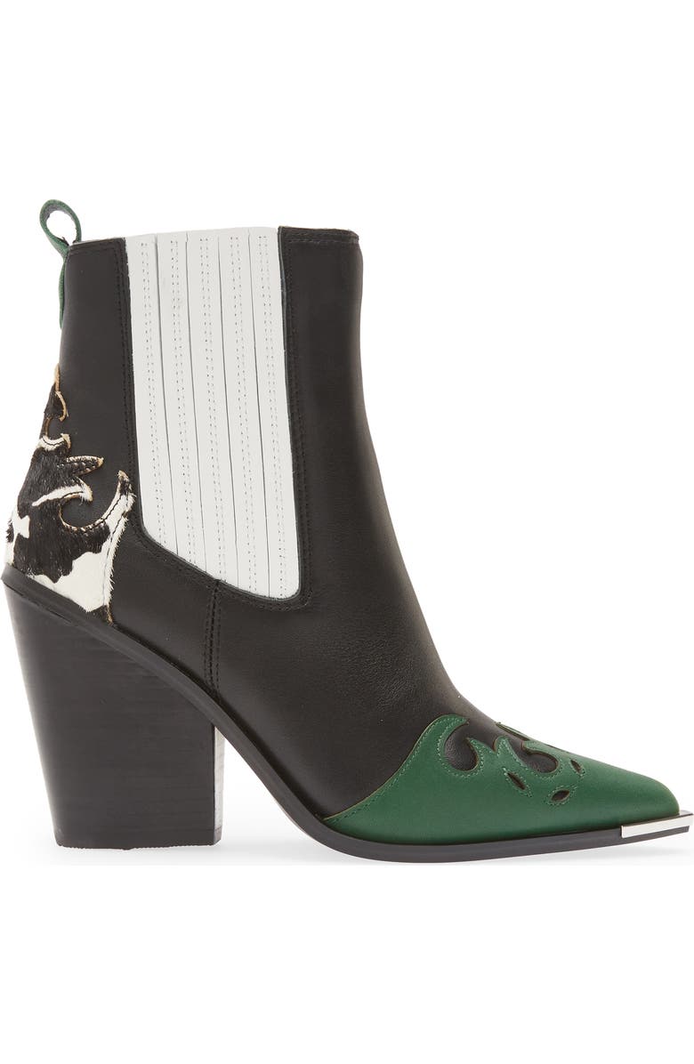 Steve Madden Trim Pointed Toe Western Bootie, Alternate, color,