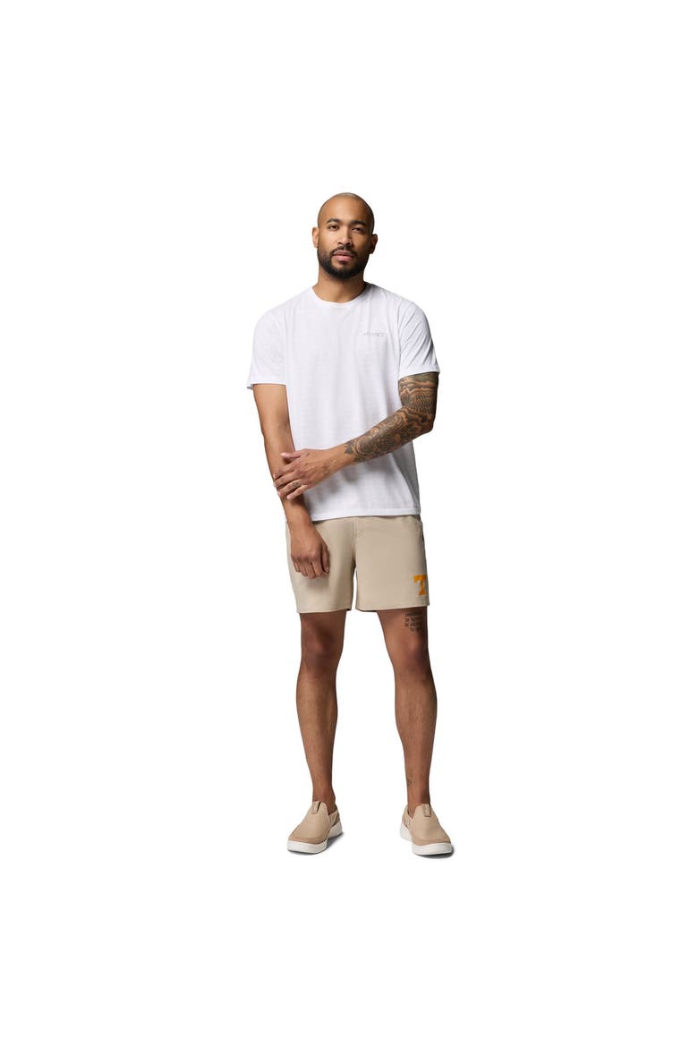 Men's Columbia  Natural Tennessee Volunteers PFG Terminal Roamer™ Omni-Shade™ Stretch Shorts, Alternate, color, Natural