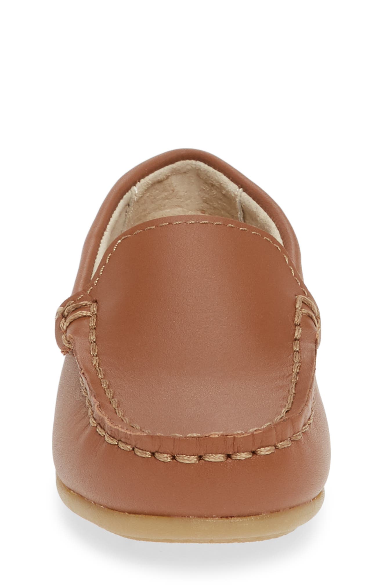 Footmates Brooklyn Moc Toe Loafer, Alternate, color, Chestnut