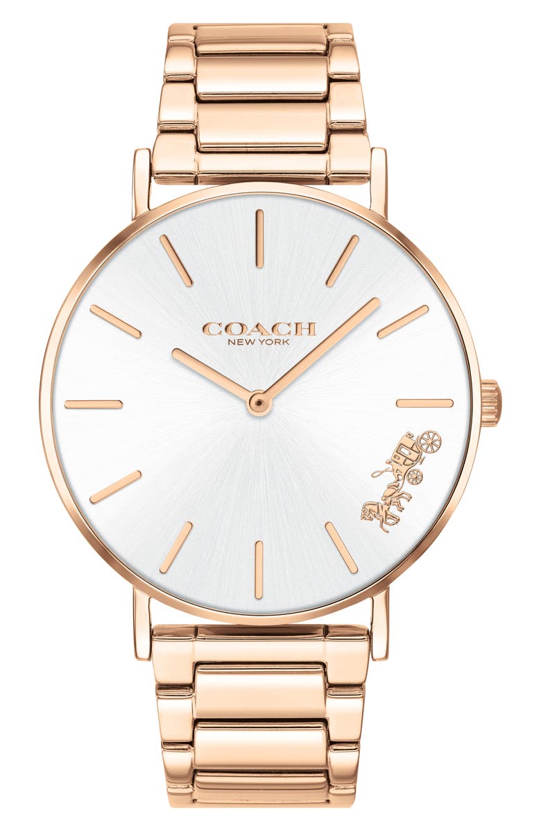 COACH Perry Bracelet Watch, 36mm, Main, color, Silver