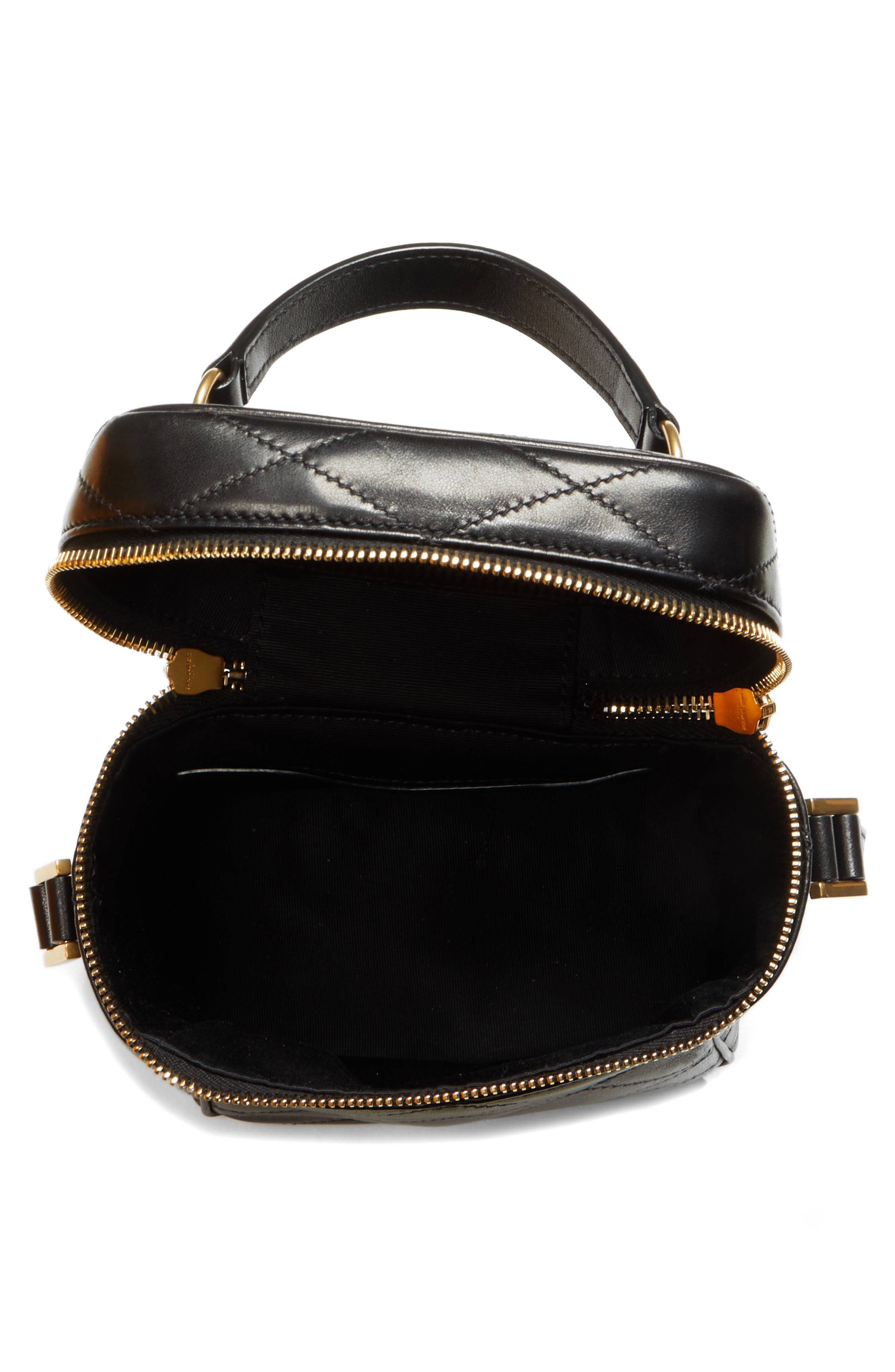 Saint Laurent Vanity Case Quilted Leather Top Handle Bag, Alternate, color, 