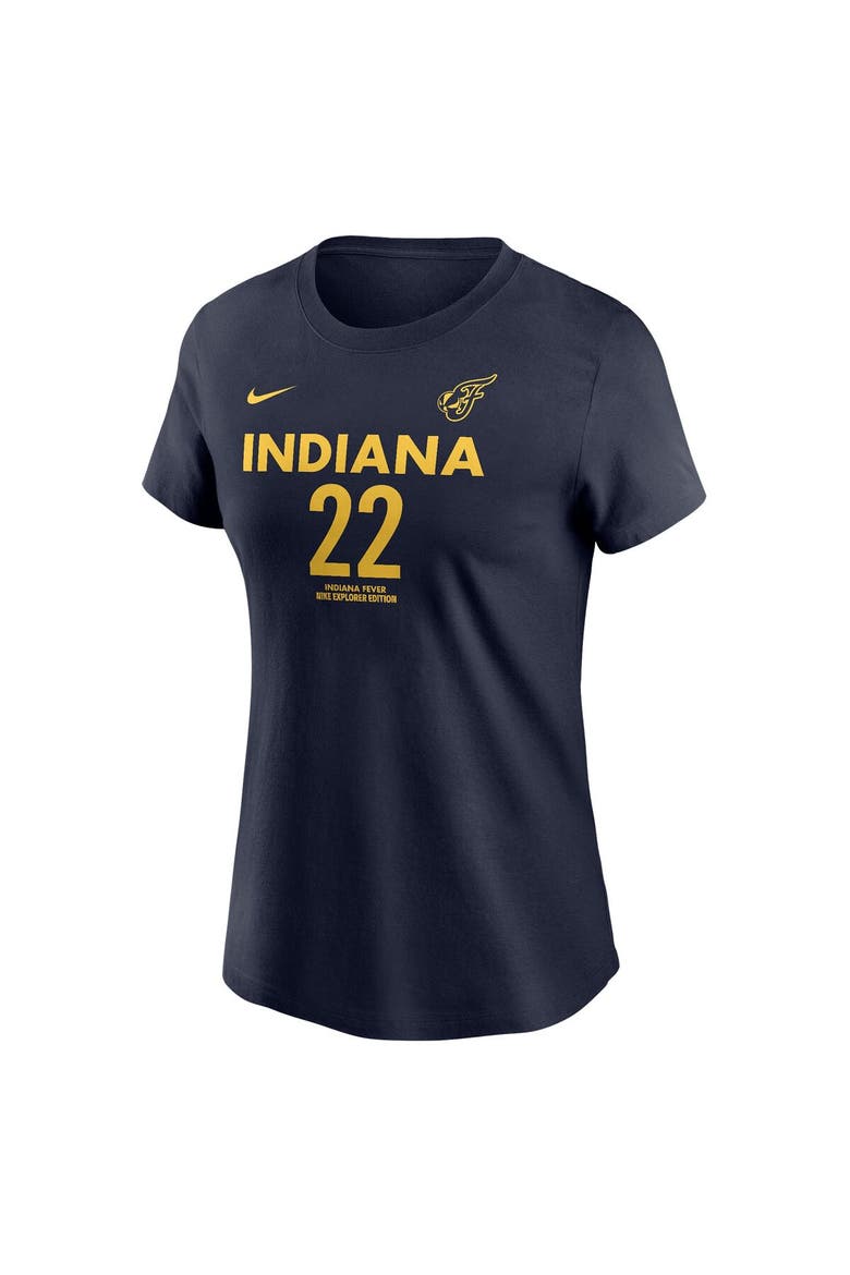 Women's Nike Caitlin Clark Navy Indiana Fever 2024 WNBA Draft Explorer Edition Player Name & Number T-Shirt, Alternate, color, Navy