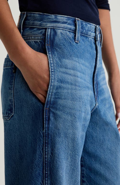 Ag Mercer Cuffed Barrel Jeans In Blue