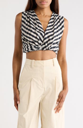 A.L.C. Brooklyn Top in Black/Tan at Nordstrom Rack, Size 10