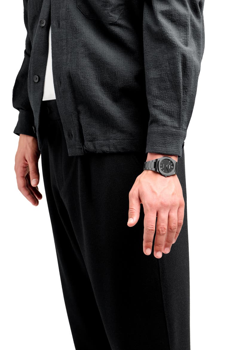 Ultra Thin Bracelet Watch, 40mm, Alternate, color, GUN METAL