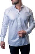 Maceoo Einstein Shimmer White Contemporary Fit Button-Up Shirt