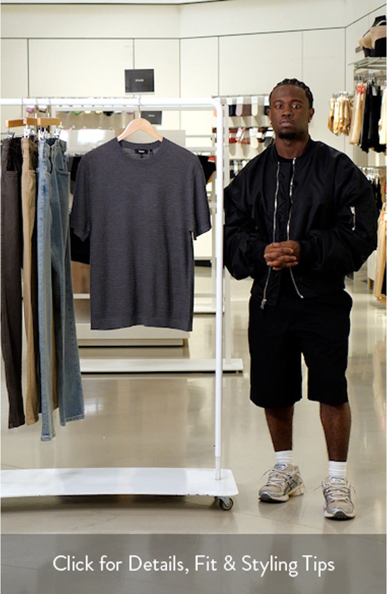 Kolben Short Sleeve Linen & Cotton Blend Crewneck Sweater, sales video thumbnail