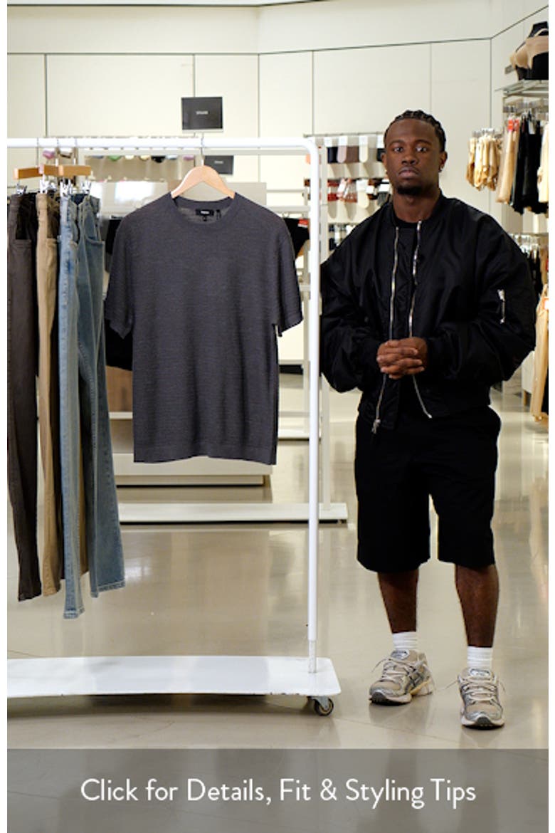 Kolben Short Sleeve Linen & Cotton Blend Crewneck Sweater video