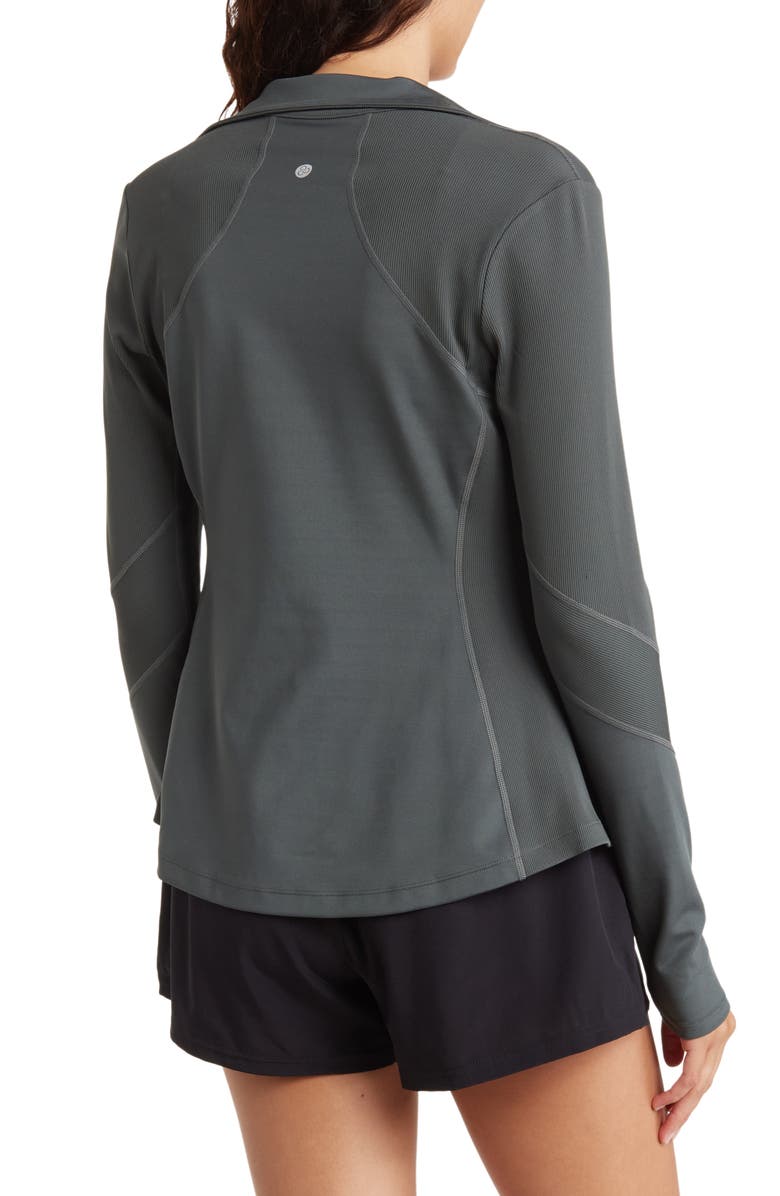 Zella Studio Lite Ribbed Detail Track Jacket, Alternate, color,