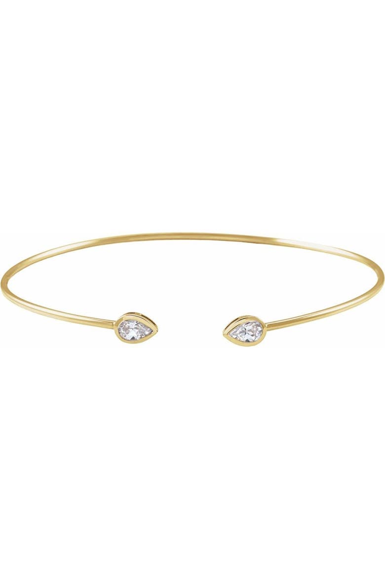 1/2 CT Natural Diamond Bangle Bracelet in 14K Gold, Main, color, Gold