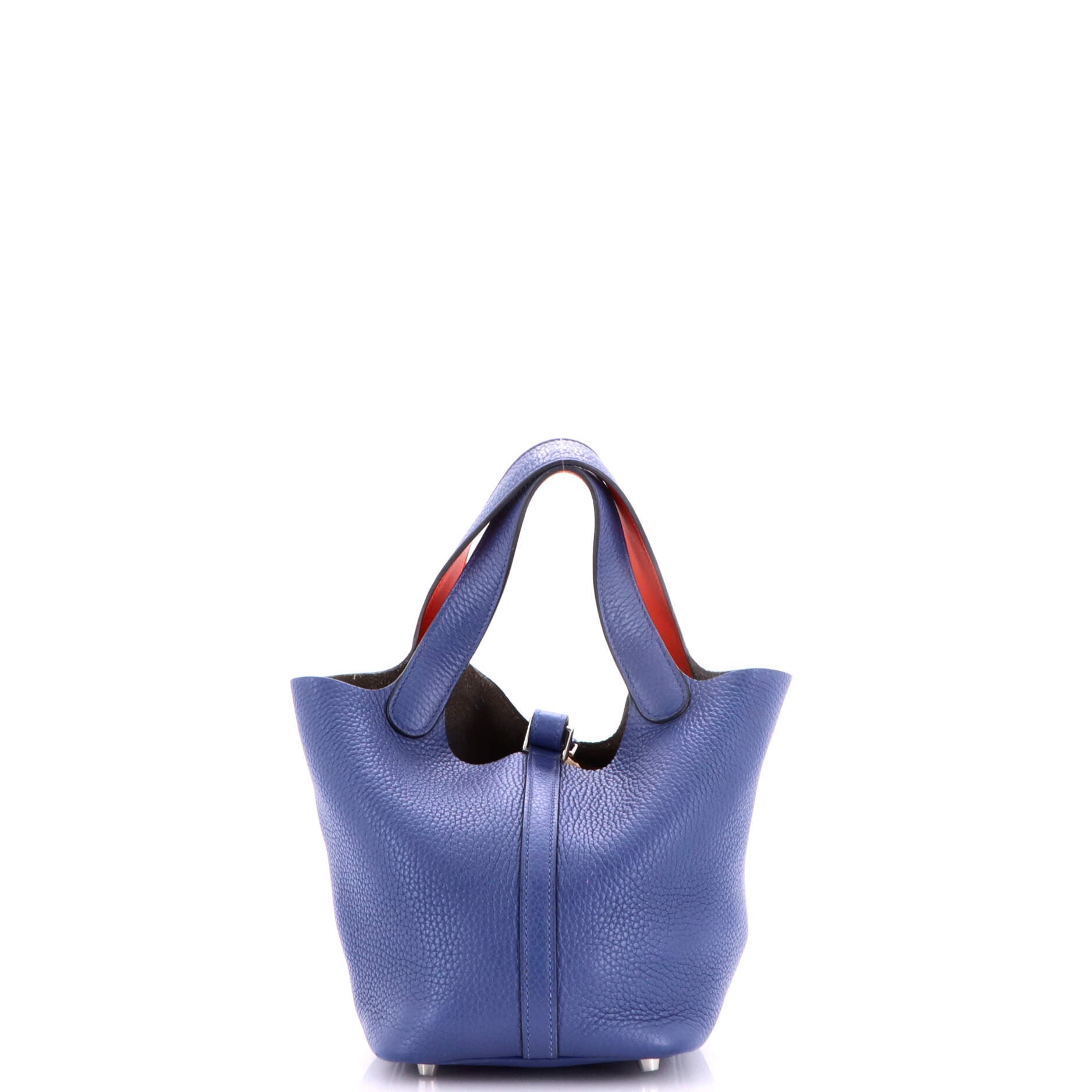 Pre-Owned Hermes Eclat Picotin Lock Bag Clemence PM, Alternate, color, Bleu Brighton