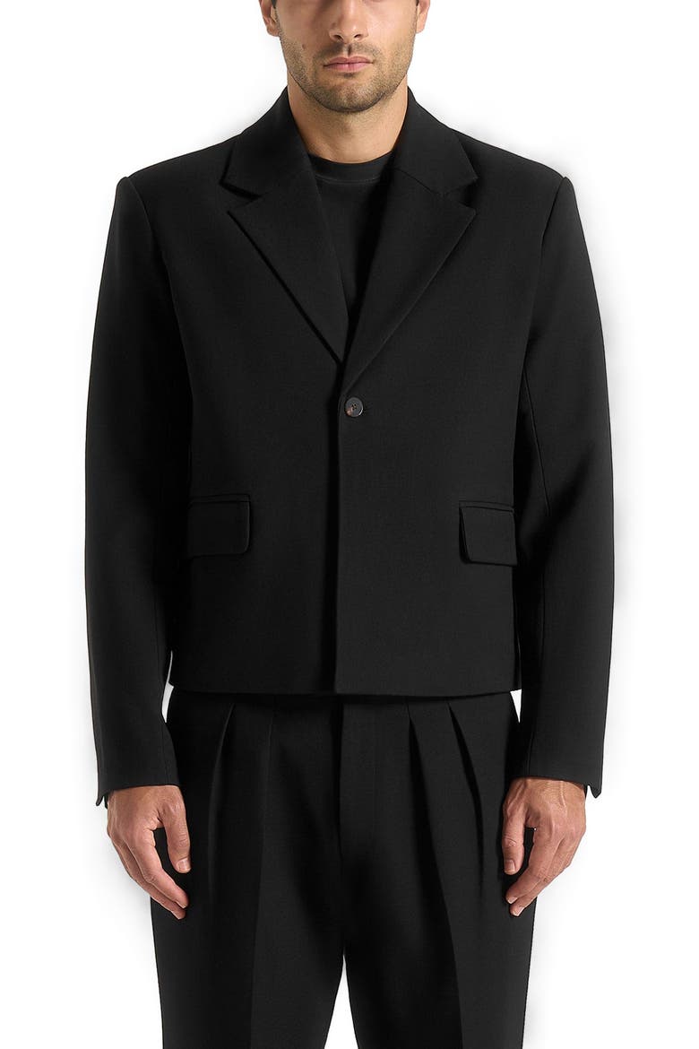 Silas Tailored Cropped Blazer, Main, color, Black