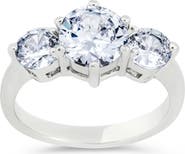 Sterling Forever Nia 3-Stone Cubic Zirconia Ring