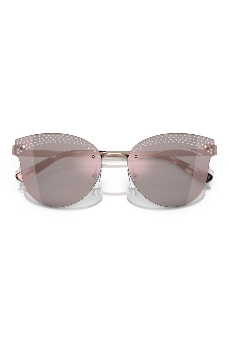 59mm Butterfly Sunglasses, Alternate, color, ROSE GOLD