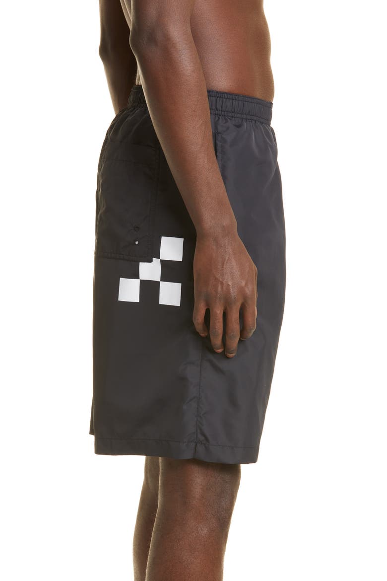 Surfer Board Shorts (Nordstrom Exclusive), Alternate, color, BLACK WHITE
