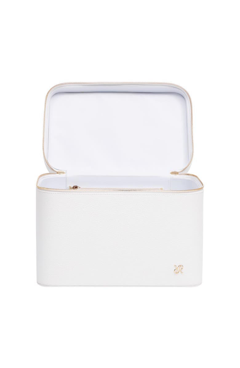 Rapport London TUXEDO LEATHER VANITY CASE, Alternate, color, White