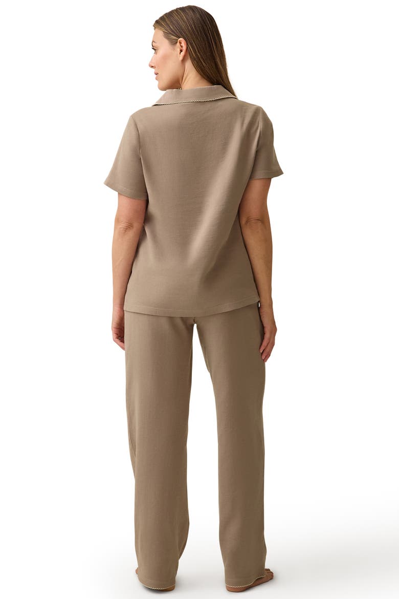 Cotton Blend Pajama Set, Alternate, color, Taupe