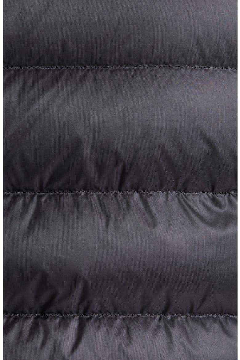 Quilted Down & Wool Long Cardigan, Alternate, color, BLACK